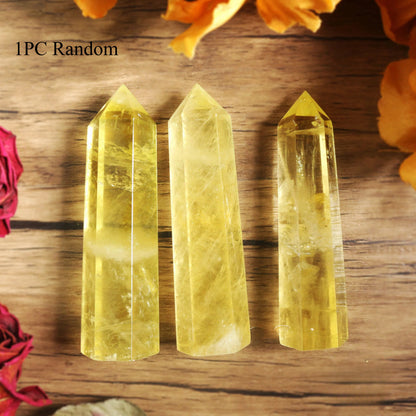 Radiant Natural Citrine Tower Point – Golden Obelisk Wand (November Birthstone)