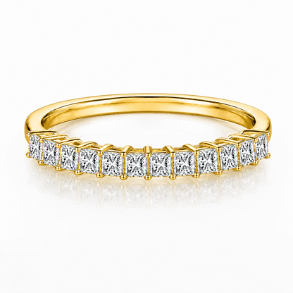 1ct Princess Cut Moissanite Half-Eternity Wedding Band