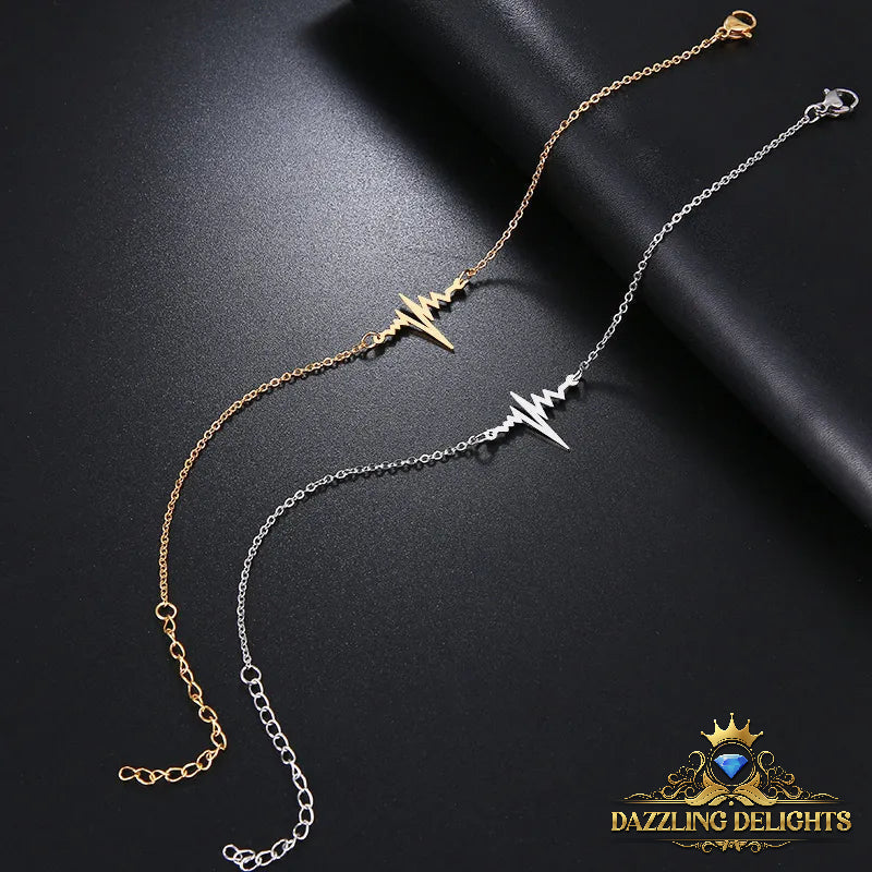Titanium Heartbeat Bracelet - Premium Jewelry from Dazzling Delights - Just $27.95! Shop now at Dazzling Delights