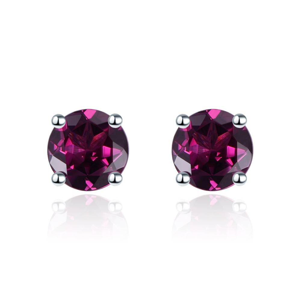 4mm Round Cut Natural Gemstone Stud Earrings - Your Choice of Gemstone - Premium Jewelry from Dazzling Delights - Just $63.95! Shop now at Dazzling Delights