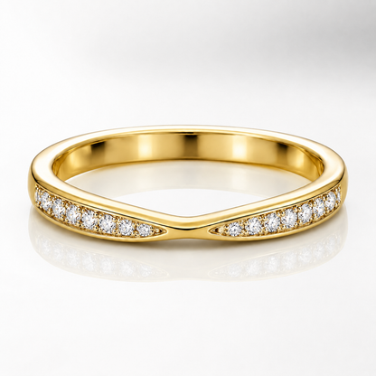 Anel elegante de meia eternidade de Moissanite