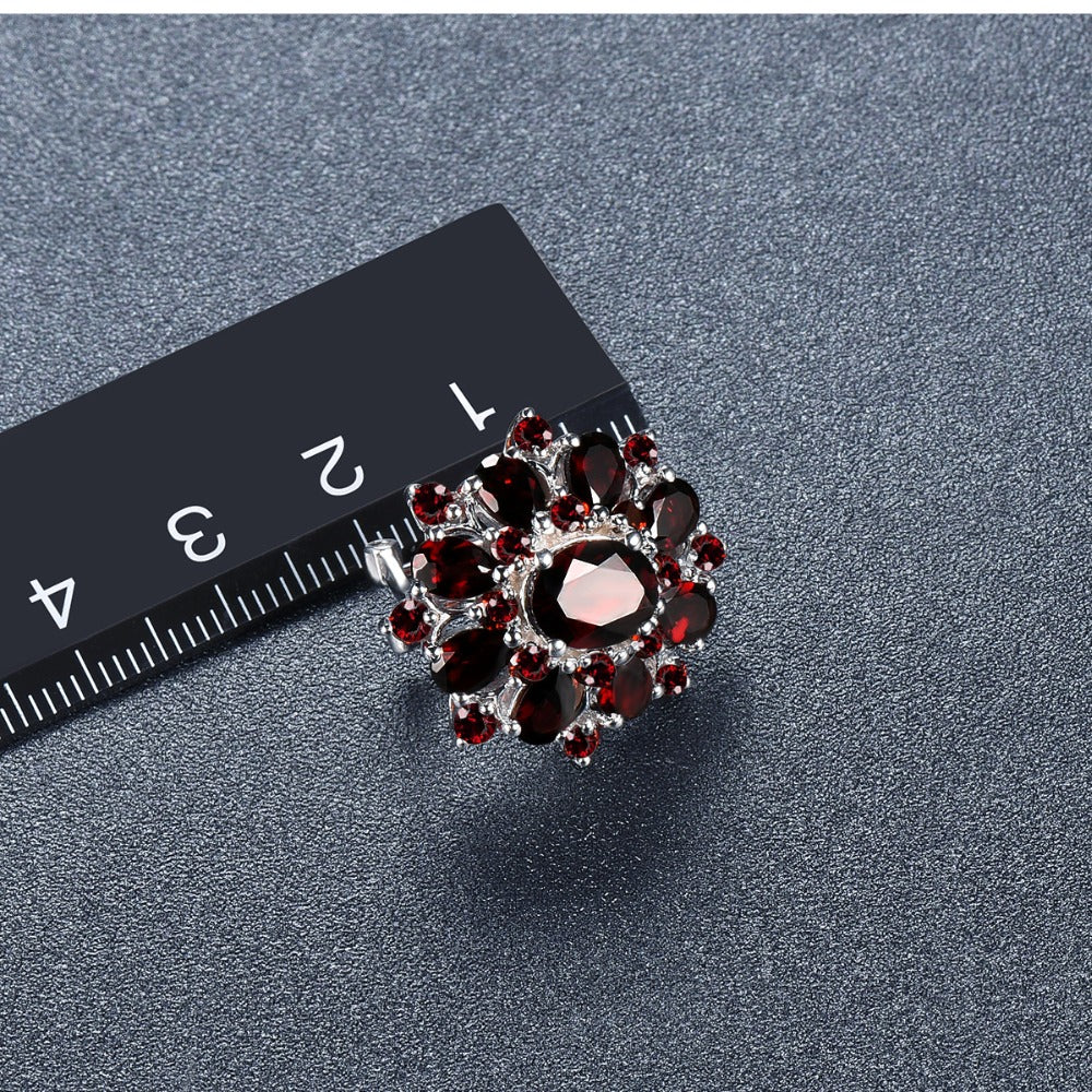 5.2 Carats Garnet Flower Earrings - Premium Jewelry from Dazzling Delights - Just $127.95! Shop now at Dazzling Delights