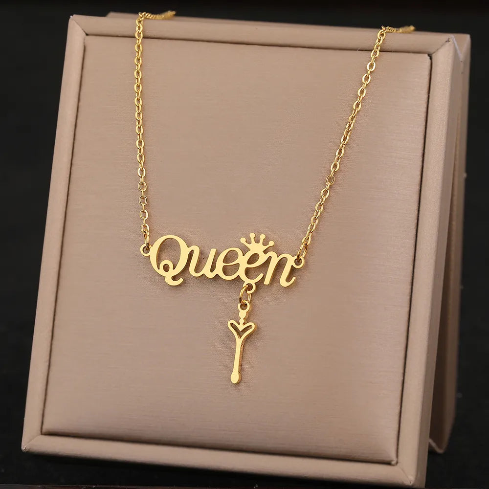Titanium Queen Pendant Necklace - Premium Jewelry from Dazzling Delights - Just $24.95! Shop now at Dazzling Delights
