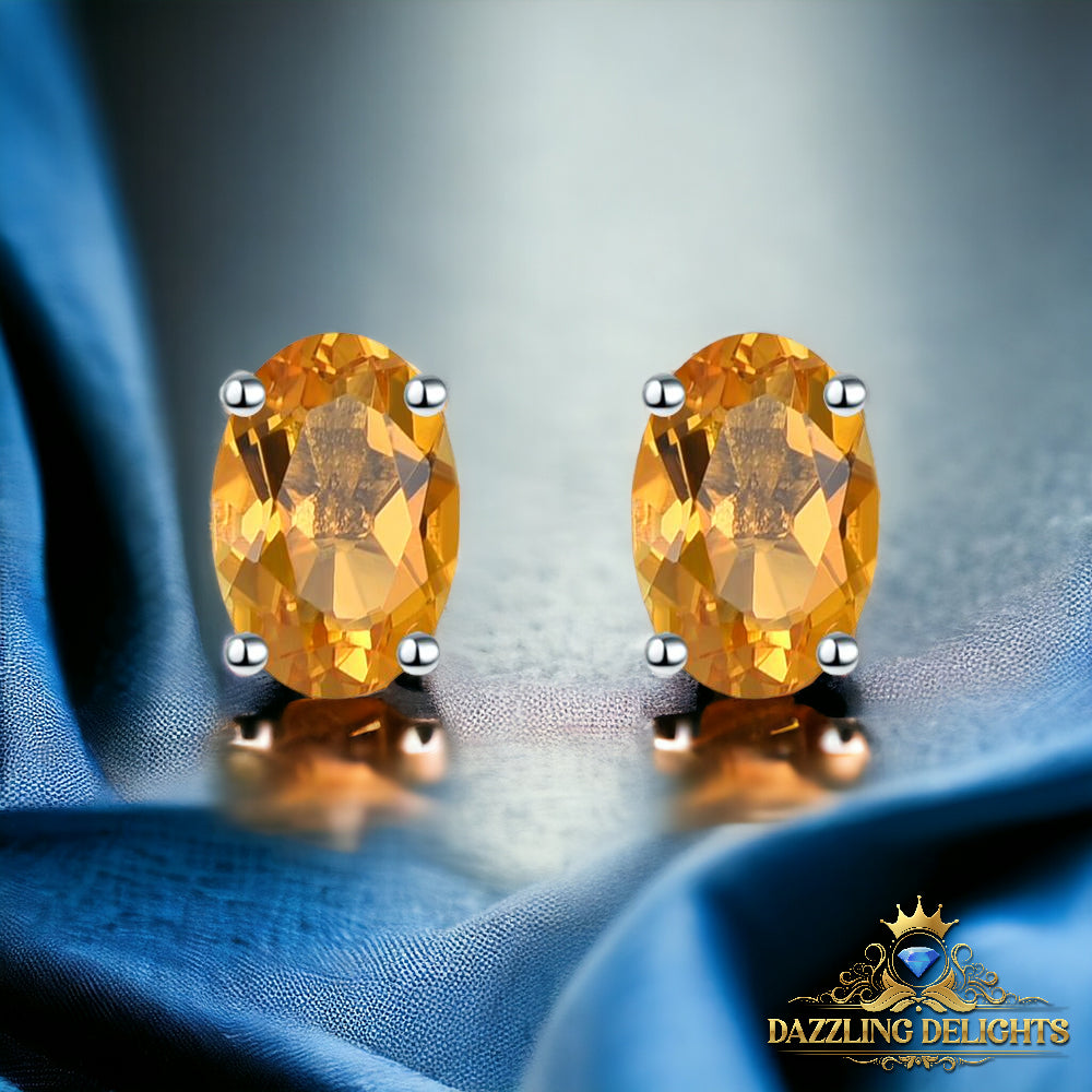 6x4mm Oval Cut Natural Gemstone Stud Earrings - Your Choice of Gemstone - Premium Jewelry from Dazzling Delights - Just $55.95! Shop now at Dazzling Delights