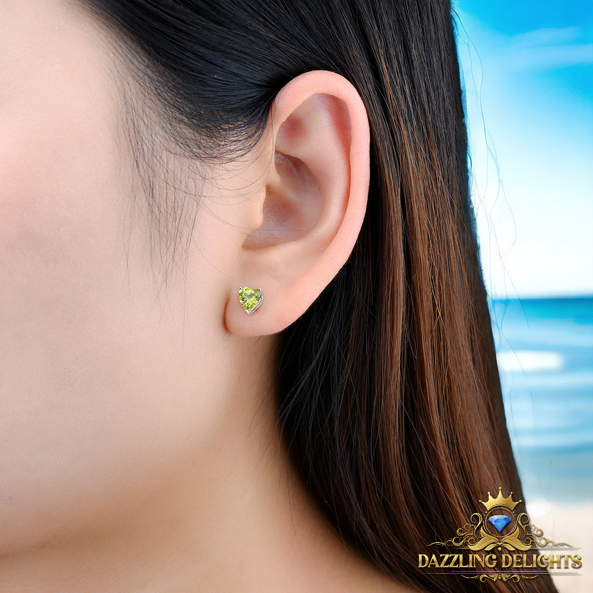 6x6mm Heart Cut Natural Gemstone Stud Earrings - Your Choice of Gemstone - Premium Jewelry from Dazzling Delights - Just $59.95! Shop now at Dazzling Delights