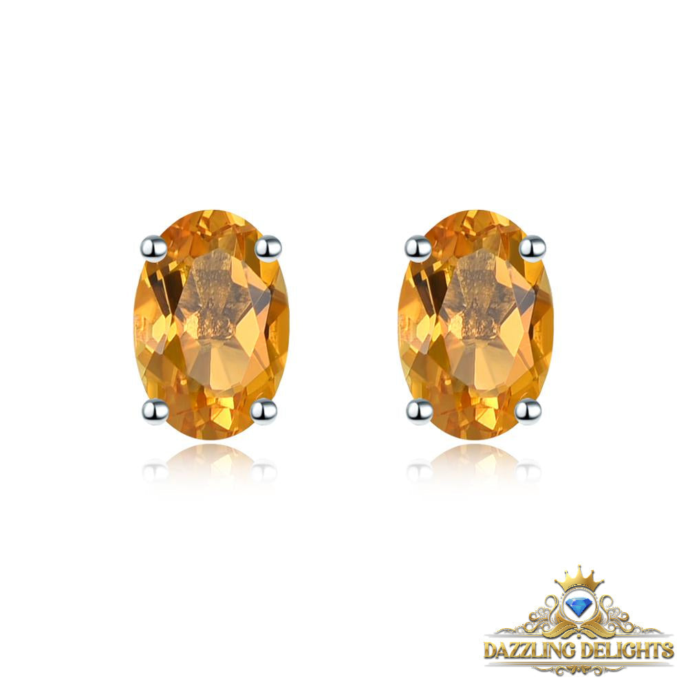 6x4mm Oval Cut Natural Gemstone Stud Earrings - Your Choice of Gemstone - Premium Jewelry from Dazzling Delights - Just $55.95! Shop now at Dazzling Delights