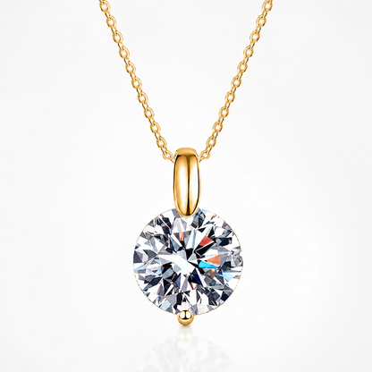 Colar com pingente de gota de moissanite 