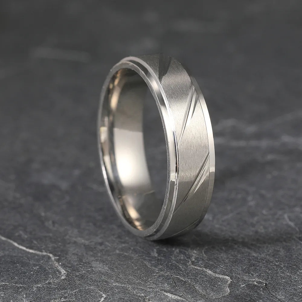 Brushed Titanium Wedding Bands - Premium Jewelry from Dazzling Delights - Just $29.95! Shop now at Dazzling Delights