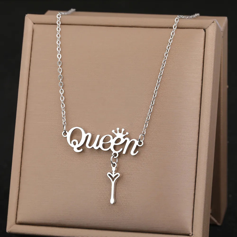 Titanium Queen Pendant Necklace - Premium Jewelry from Dazzling Delights - Just $24.95! Shop now at Dazzling Delights