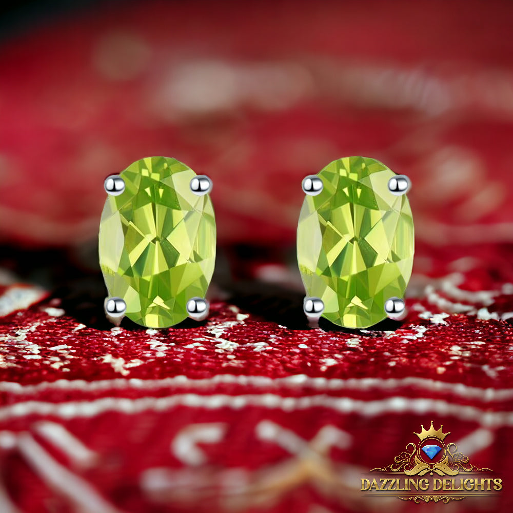 6x4mm Oval Cut Natural Gemstone Stud Earrings - Your Choice of Gemstone - Premium Jewelry from Dazzling Delights - Just $55.95! Shop now at Dazzling Delights