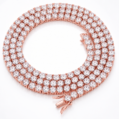 Colares redondos de tênis Moissanite com corte brilhante 