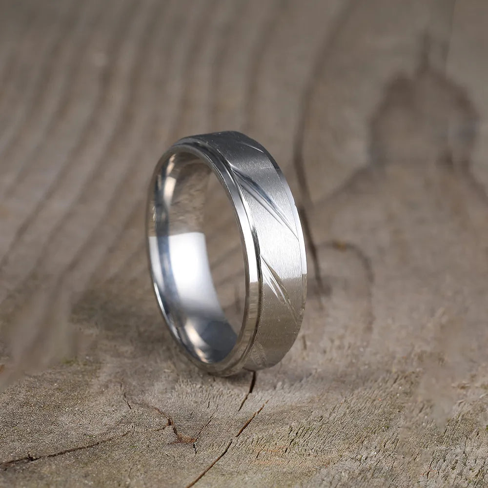 Brushed Titanium Wedding Bands - Premium Jewelry from Dazzling Delights - Just $29.95! Shop now at Dazzling Delights