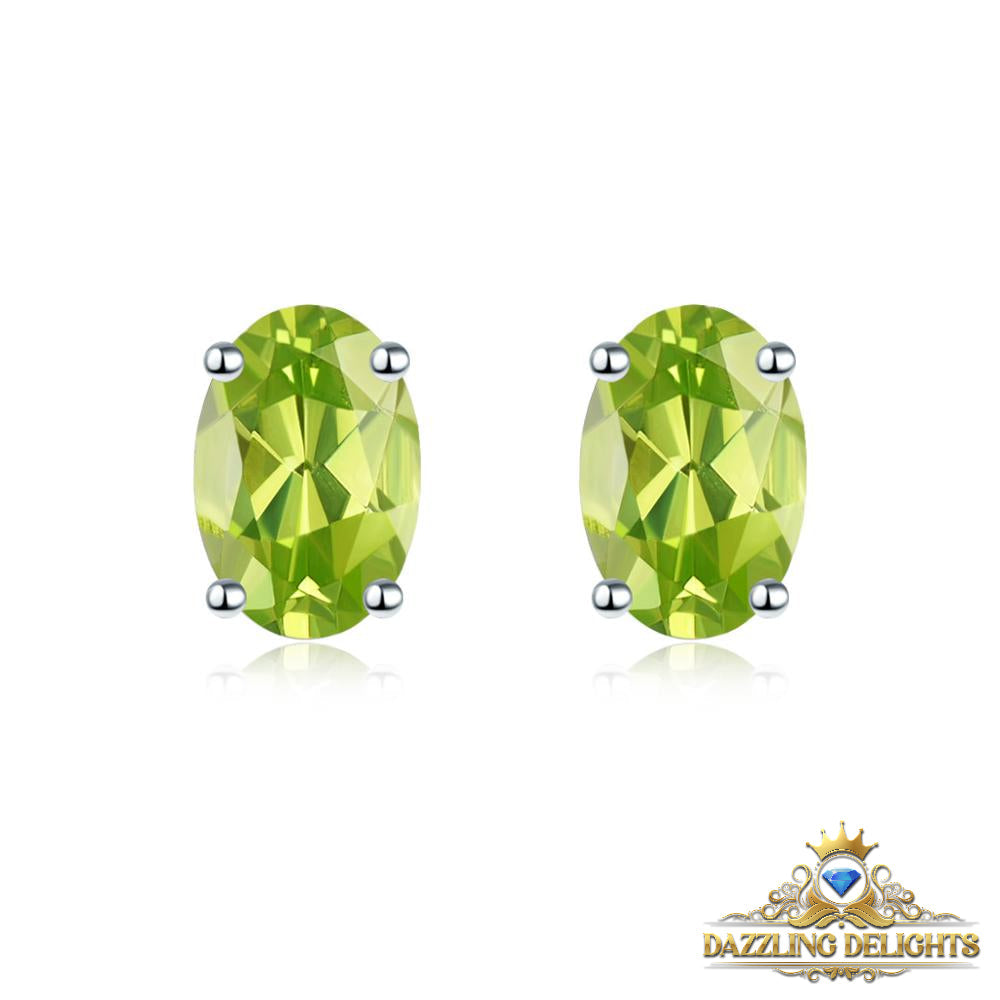 6x4mm Oval Cut Natural Gemstone Stud Earrings - Your Choice of Gemstone - Premium Jewelry from Dazzling Delights - Just $55.95! Shop now at Dazzling Delights