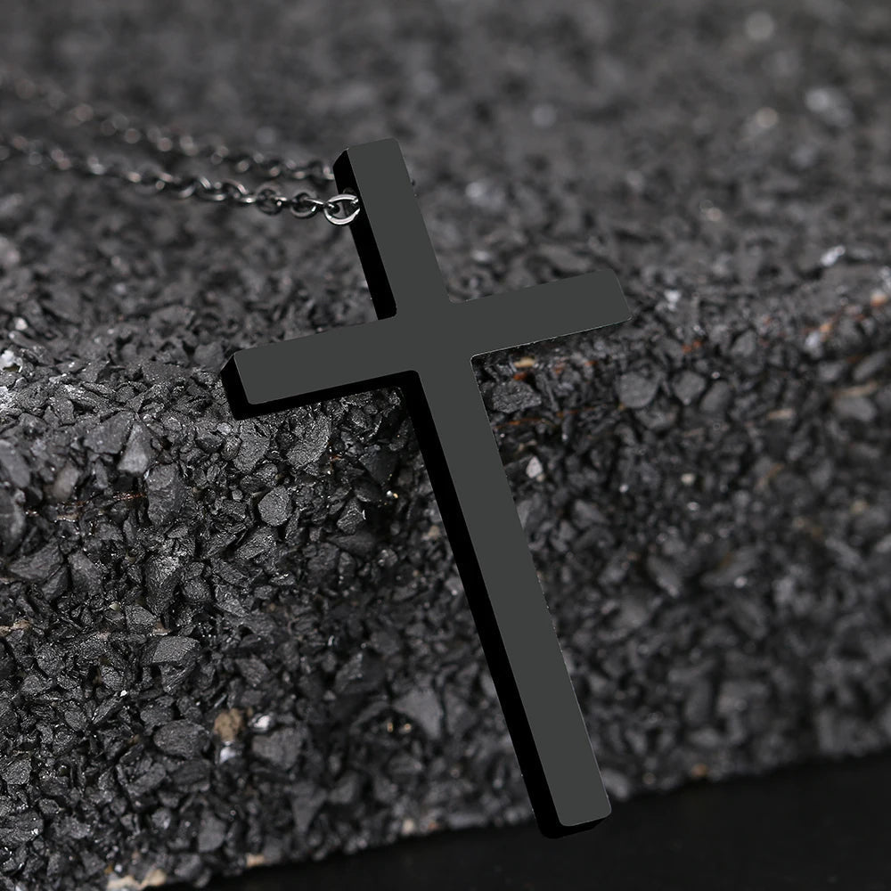 Titanium Cross Pendant Necklace - Premium Jewelry from Dazzling Delights - Just $24.95! Shop now at Dazzling Delights