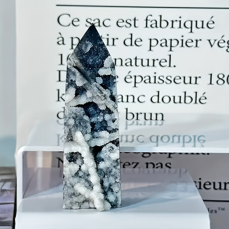 Smoky Druzy Quartz Crystal Tower – Grounding Energy, Shadow Work & Aura Cleansing Stone