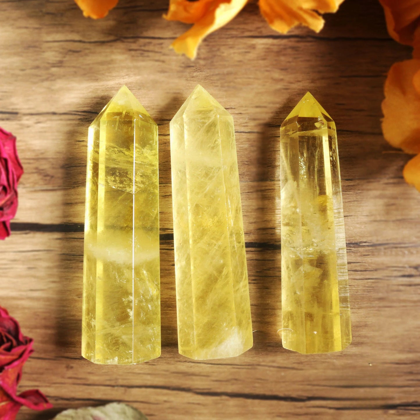 Radiant Natural Citrine Tower Point – Golden Obelisk Wand (November Birthstone)