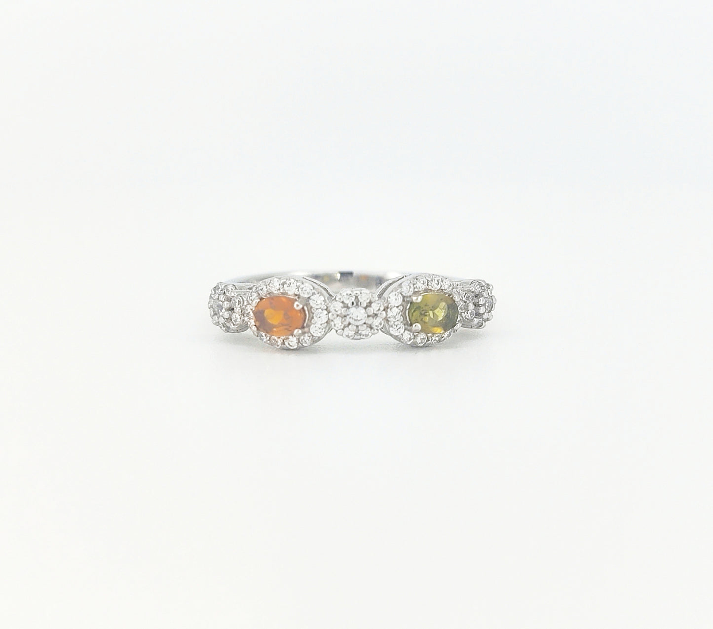 Dual 4x3mm Oval Cut Tourmaline Ring