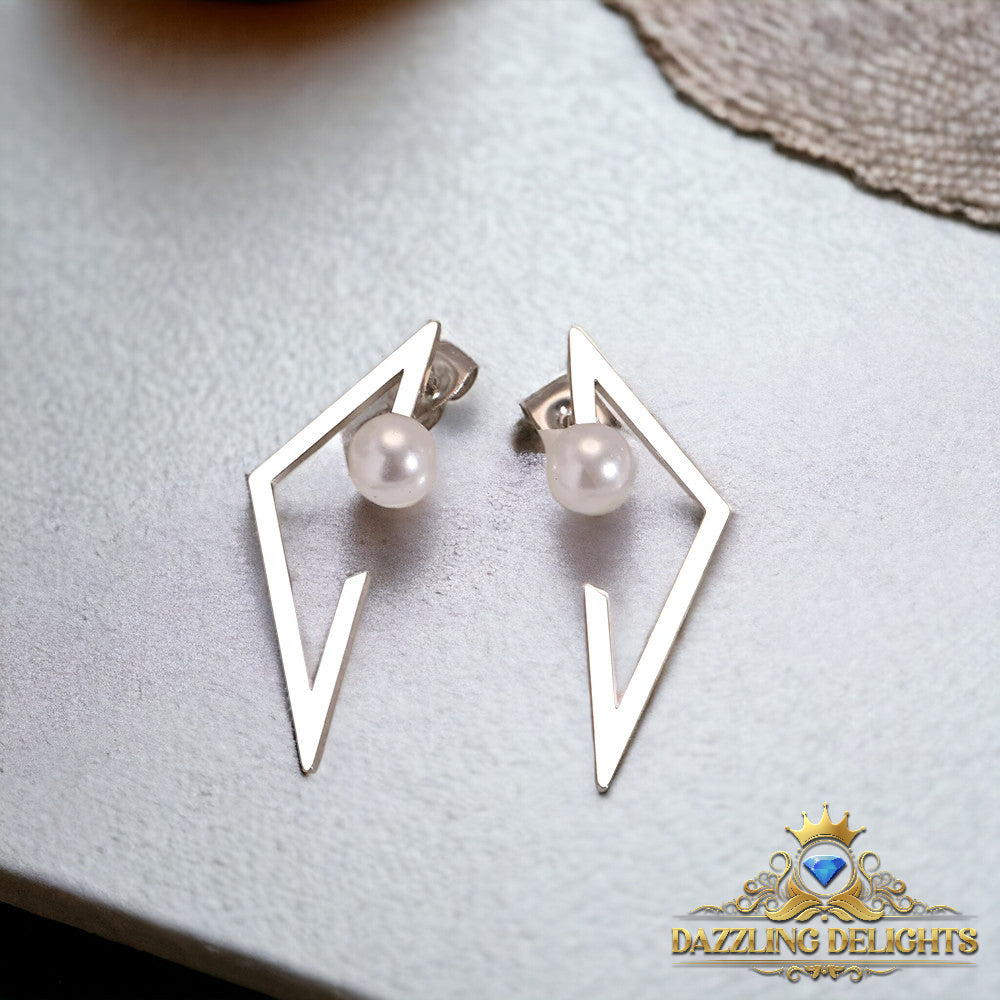 Titanium Inverted Triangle Stud Earrings - Premium Jewelry from Dazzling Delights - Just $27.95! Shop now at Dazzling Delights