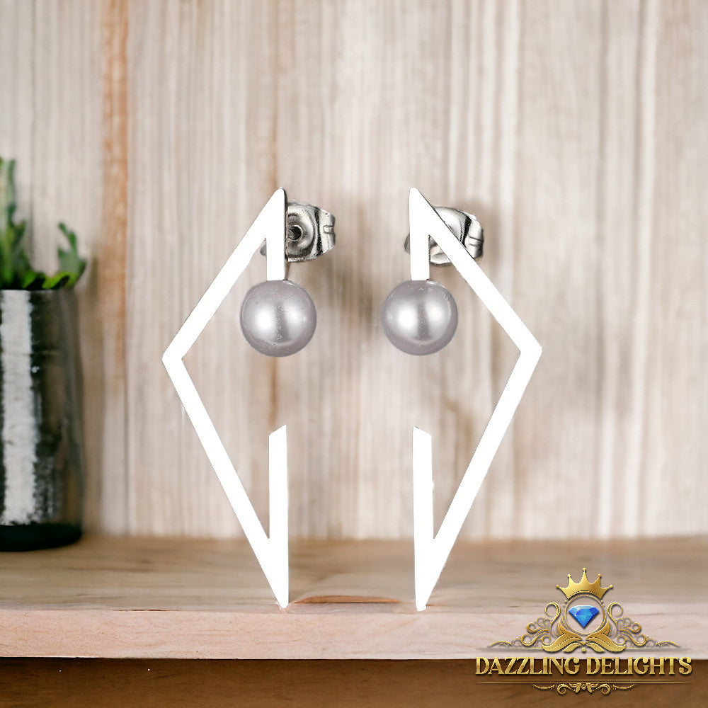 Titanium Inverted Triangle Stud Earrings - Premium Jewelry from Dazzling Delights - Just $27.95! Shop now at Dazzling Delights