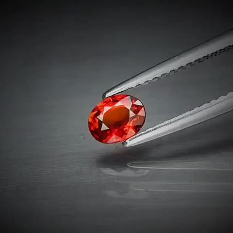 0.52ct Oval Cut Vivid Reddish Orange Sapphire - Premium Jewelry from Dazzling Delights - Just $46.95! Shop now at Dazzling Delights