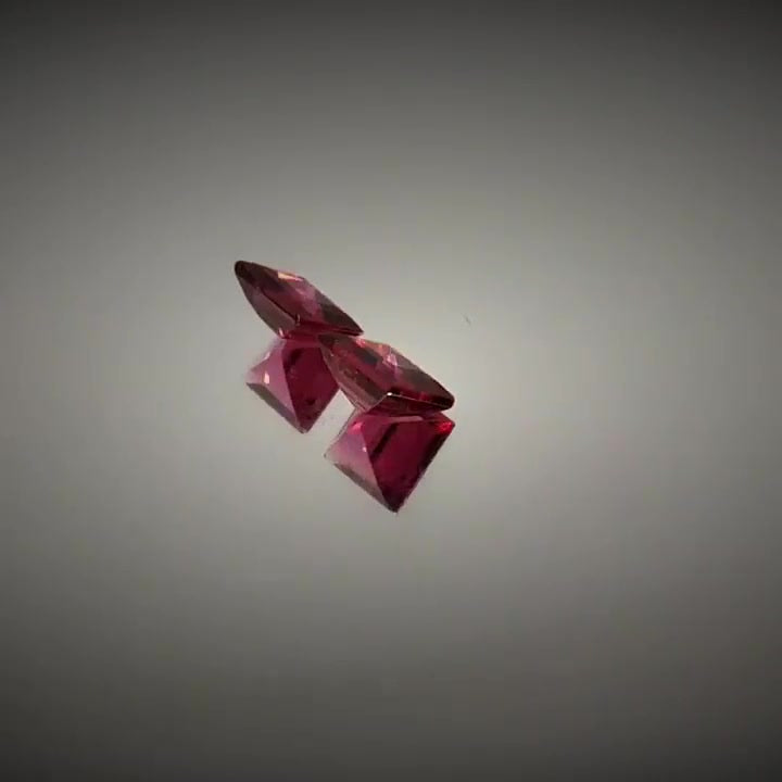 0.80ct Square Cut Pinkish Purple Rhodolite Garnet Pair - Premium Jewelry from Dazzling Delights - Just $28.95! Shop now at Dazzling Delights