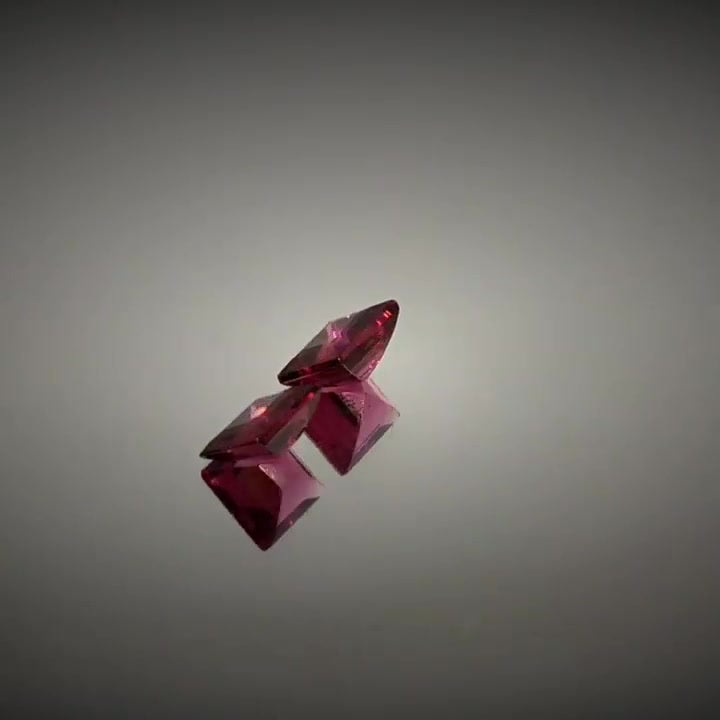 0.80ct Square Cut Pinkish Purple Rhodolite Garnet Pair - Premium Jewelry from Dazzling Delights - Just $28.95! Shop now at Dazzling Delights