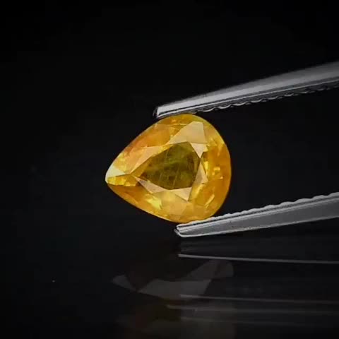 0.96ct Pear Cut Orangy Yellow Sapphire - Premium Jewelry from Dazzling Delights - Just $31.95! Shop now at Dazzling Delights