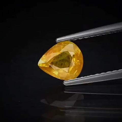 0.96ct Pear Cut Orangy Yellow Sapphire - Premium Jewelry from Dazzling Delights - Just $31.95! Shop now at Dazzling Delights
