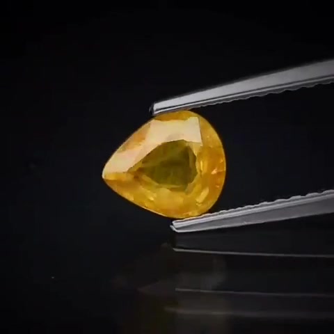 0.96ct Pear Cut Orangy Yellow Sapphire - Premium Jewelry from Dazzling Delights - Just $31.95! Shop now at Dazzling Delights