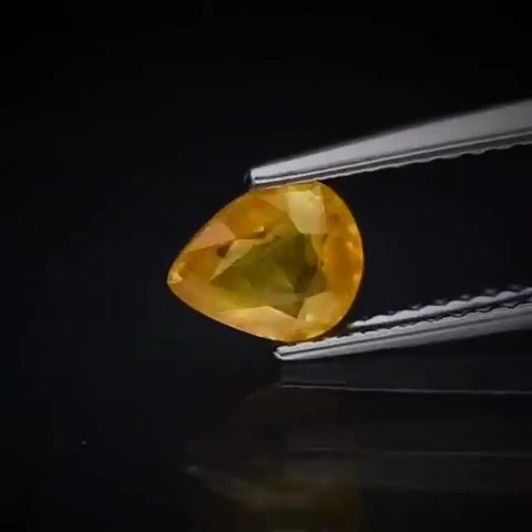 0.96ct Pear Cut Orangy Yellow Sapphire - Premium Jewelry from Dazzling Delights - Just $31.95! Shop now at Dazzling Delights
