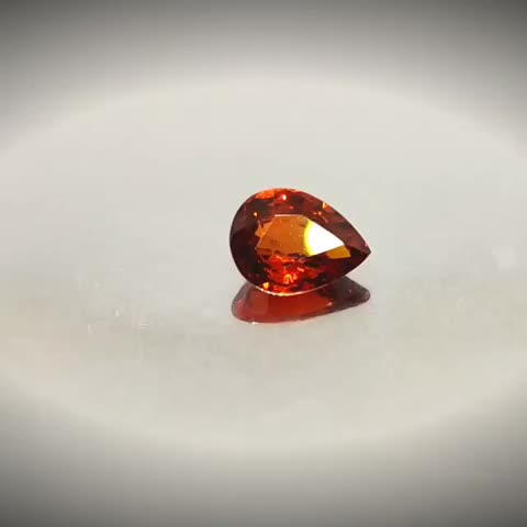 1.0ct Pear Cut Vivid Orangish Red Spessartite Garnet - Premium Jewelry from Dazzling Delights - Just $61.95! Shop now at Dazzling Delights