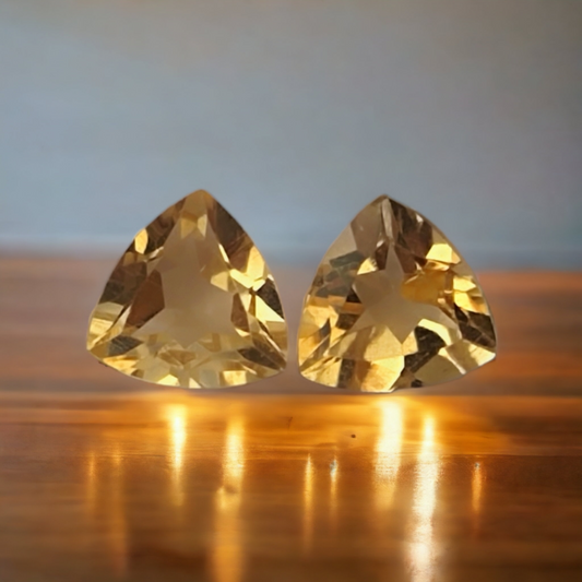 1.32ct Trillion Cut Matching Citrine Pair - Premium Jewelry from Dazzling Delights - Just $46.95! Shop now at Dazzling Delights