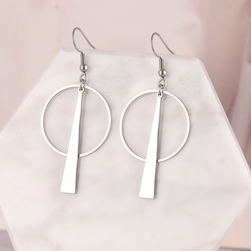 Silver Titanium Hoop/Drop Earrings - Premium Jewelry from Dazzling Delights - Just $28.95! Shop now at Dazzling Delights