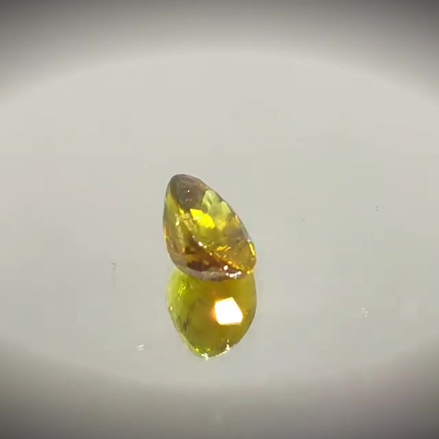 2.16ct Oval Cut Greenish Yellow Sphene With Rainbow Fire - Premium Jewelry from Dazzling Delights - Just $61.95! Shop now at Dazzling Delights