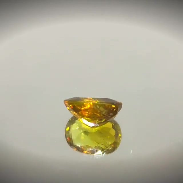 2.16ct Oval Cut Greenish Yellow Sphene With Rainbow Fire - Premium Jewelry from Dazzling Delights - Just $61.95! Shop now at Dazzling Delights