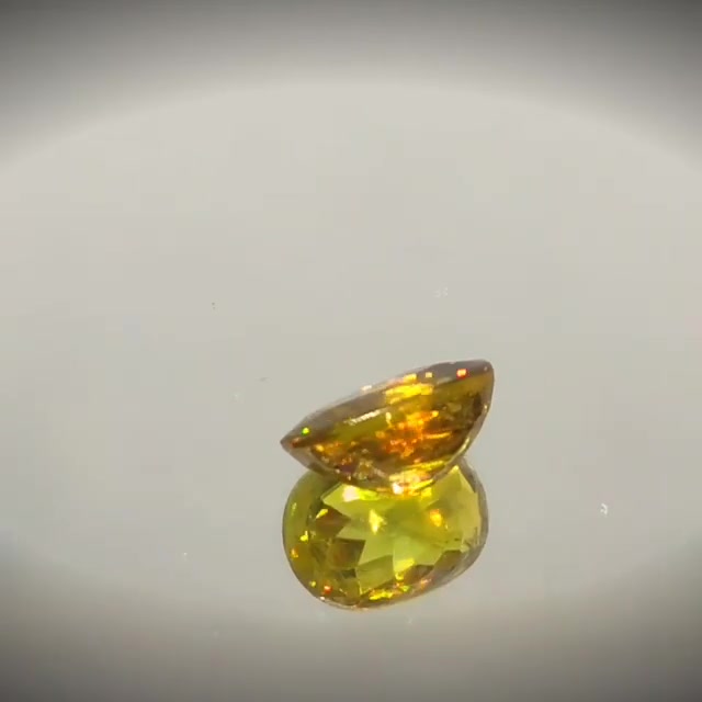2.16ct Oval Cut Greenish Yellow Sphene With Rainbow Fire - Premium Jewelry from Dazzling Delights - Just $61.95! Shop now at Dazzling Delights