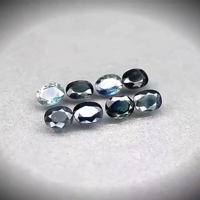 3.80ct 8pcs Oval Cut Greenish Blue Sapphire Lot - Premium Jewelry from Dazzling Delights - Just $74.95! Shop now at Dazzling Delights