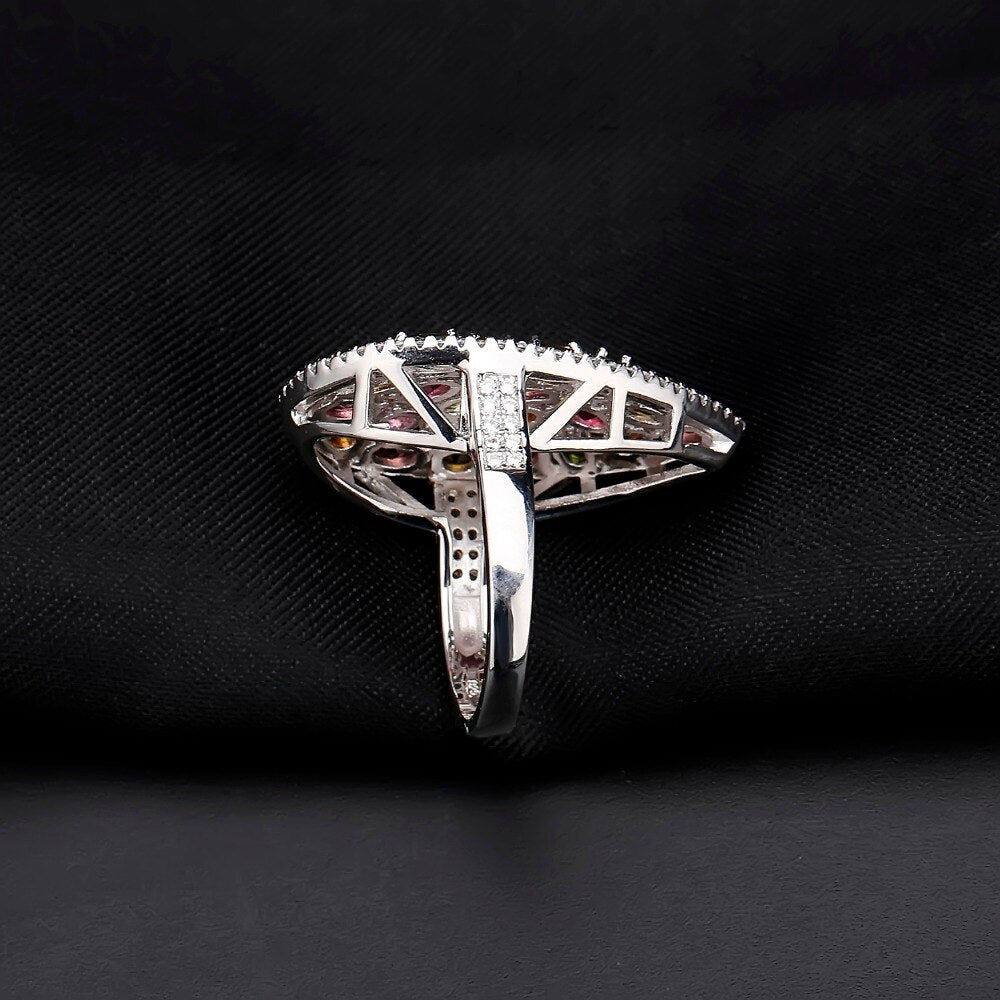 "The Tourmaline Treasure" 5.2ct Oval Cut Multi-Colour Tourmaline Cocktail Ring - Premium Jewelry from Dazzling Delights - Just $158.95! Shop now at Dazzling Delights