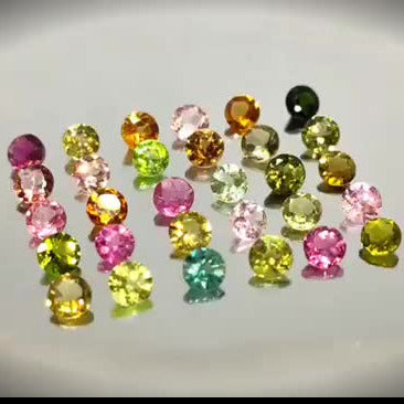 6.25ct 30pcs Round Cut Multi-Colour Tourmaline Lot - Premium Jewelry from Dazzling Delights - Just $122.95! Shop now at Dazzling Delights