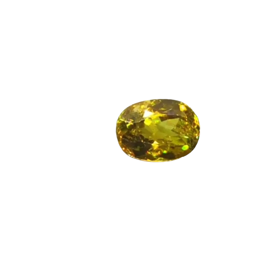 2.16ct Oval Cut Greenish Yellow Sphene With Rainbow Fire - Premium Jewelry from Dazzling Delights - Just $61.95! Shop now at Dazzling Delights