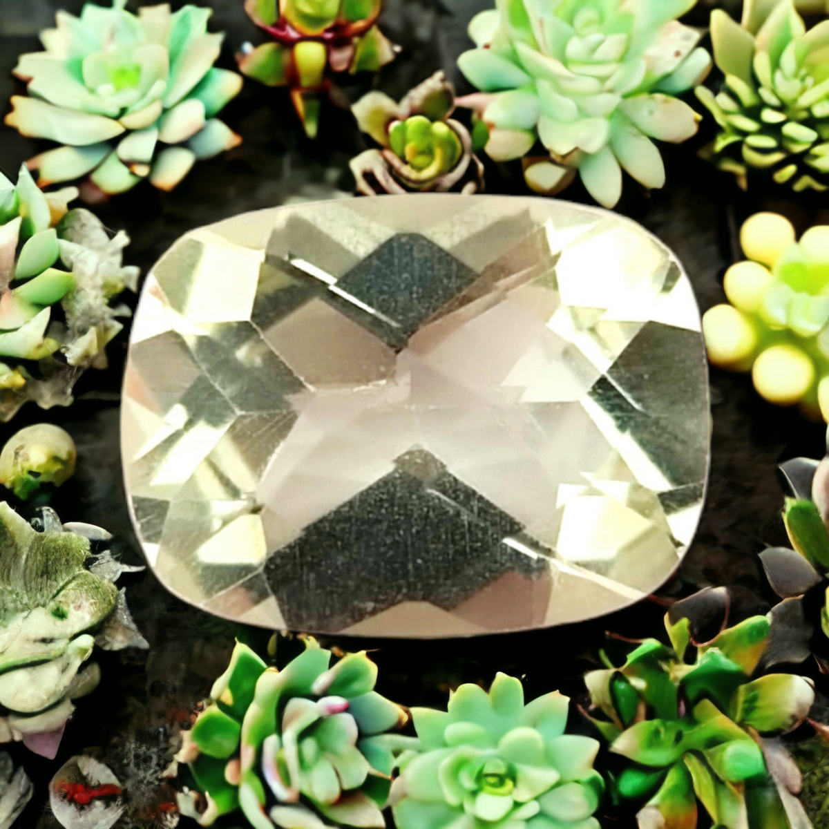 3.95ct Cushion Checkerboard Cut Prasiolite - Premium Jewelry from Dazzling Delights - Just $37.95! Shop now at Dazzling Delights