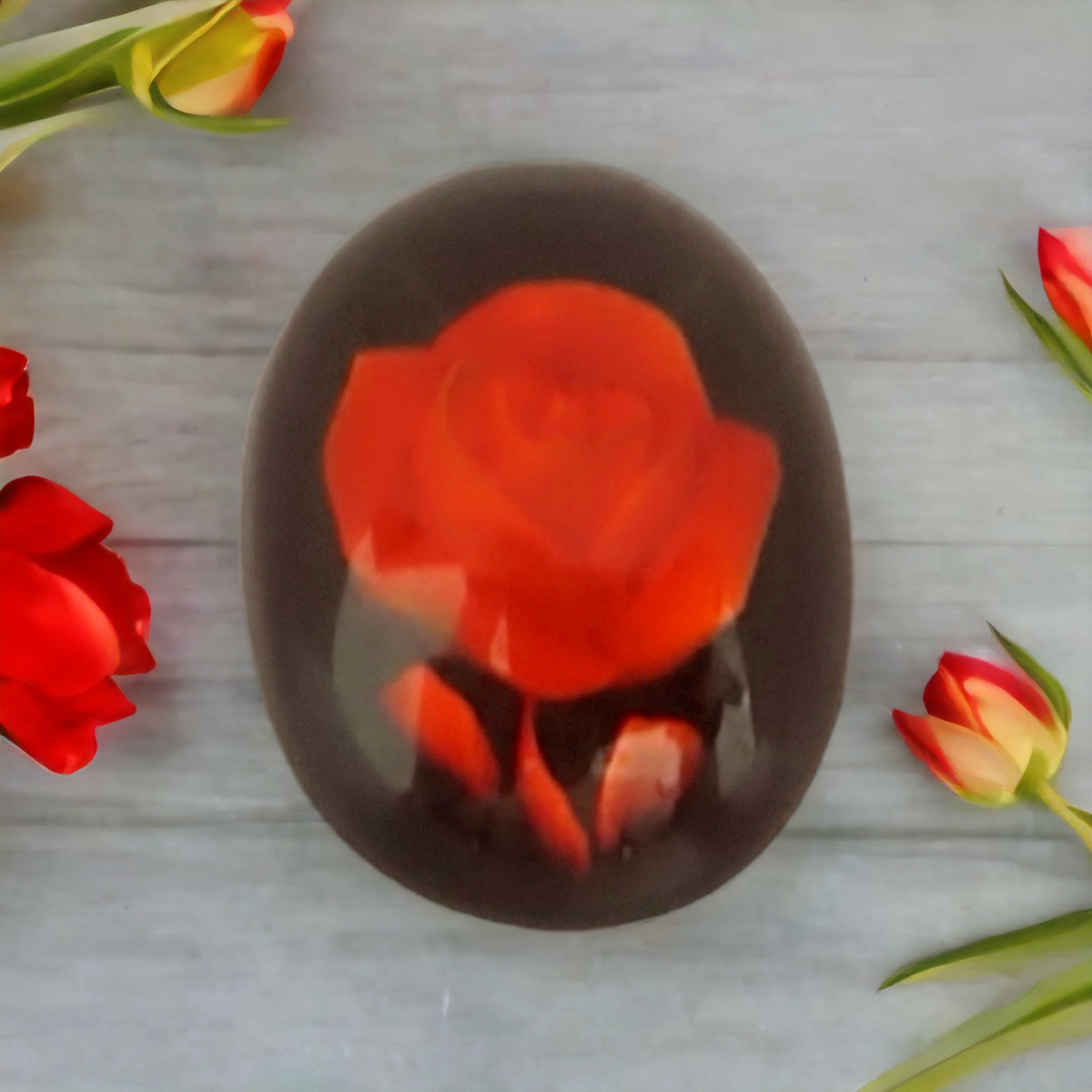 Beautifully Carved Amber Oval Cabochon - Premium Jewelry from Dazzling Delights - Just $28.95! Shop now at Dazzling Delights